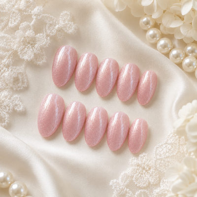 Blush Pink Cat-Eye Press-On Nails