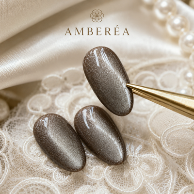 Taupe Silver Cat-Eye Press-On Nails