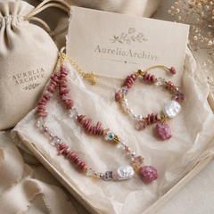 Rose Garden Stone & Pearl Set