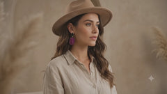 Bordeaux Druzy Statement Earrings