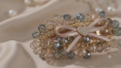 Crystal Beaded Hair Clip Set | Blush Pink Barrettes for Women – AMBERÉA